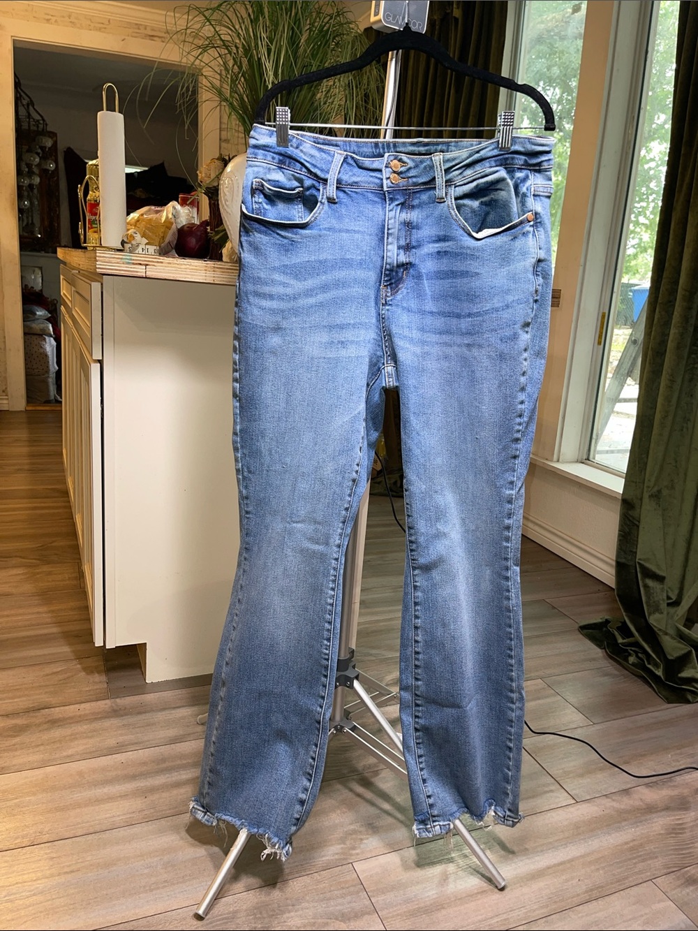 Blue Women's Stretch Bootcut Jeans